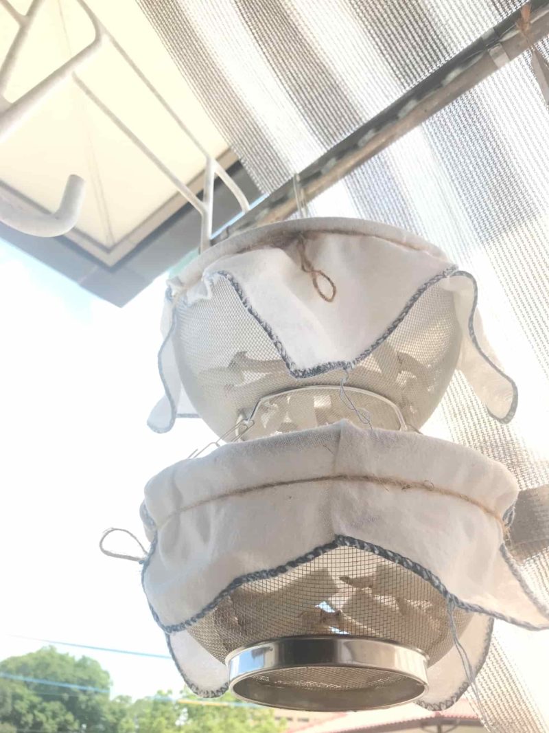 自作した干しザル