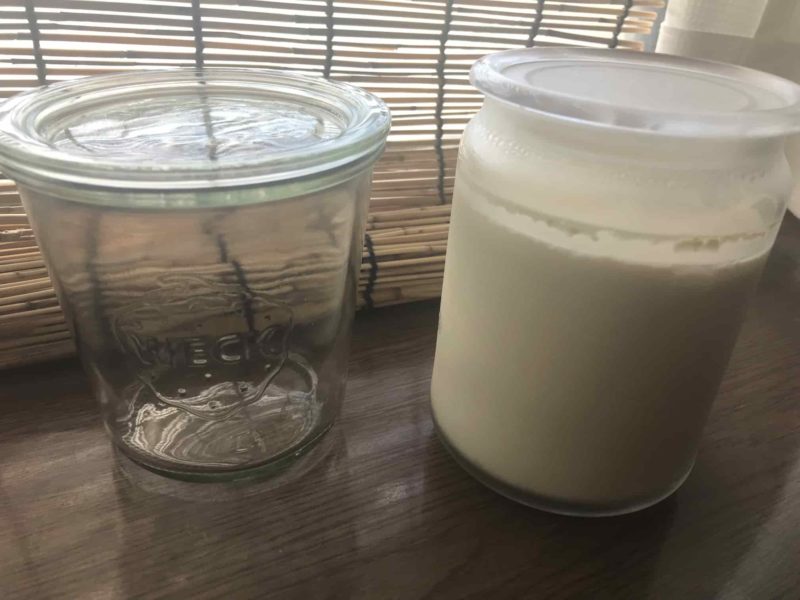豆乳ヨーグルトに使いやすいガラス瓶