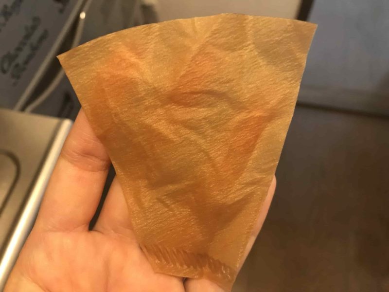 フィルターは濡らしておく