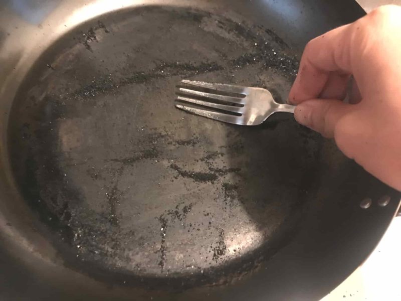 フォークでだいぶ落ちてきたところ