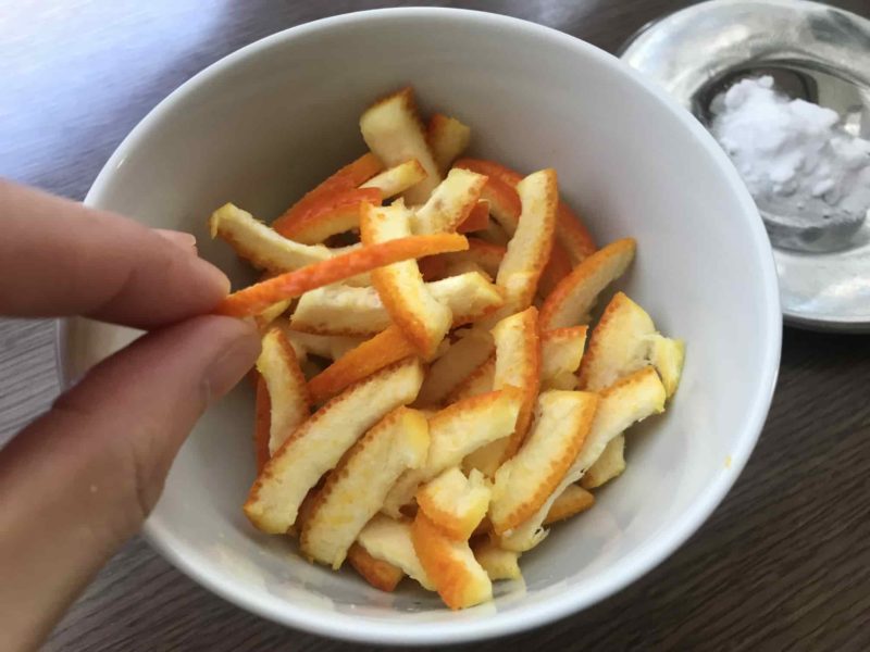 スライスした皮